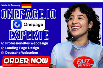 design professional one page german website with onepage io as onepage io expert