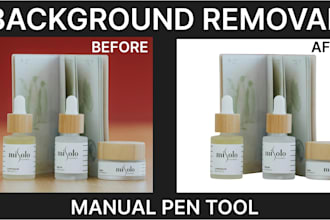 do professional manual background removal using pen tool