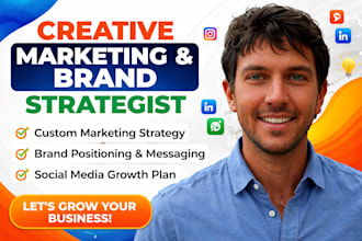 be your creative marketing strategist and brand strategist for your company
