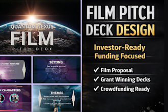 create a professional film, TV, or podcast pitch deck for investors