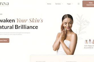 design squarespace acne treatment website luxury skincare clinic website