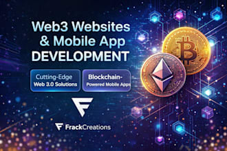 web3 websites, dapps, and blockchain mobile apps