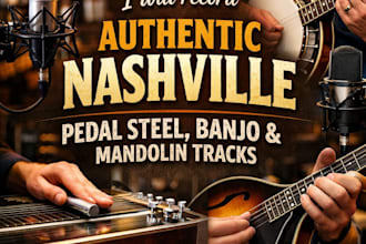 record authentic nashville pedal steel, banjo and mandolin tracks