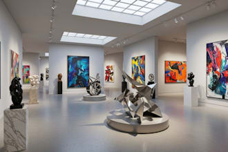 create realistic 3d designs for art galleries, museums, and exhibition spaces