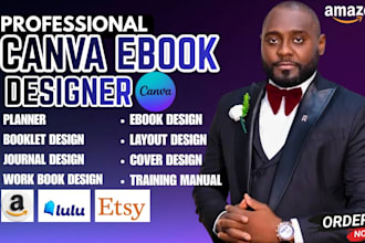 design, redesign kdp canva ebook, magazine, catalog design, brochure design