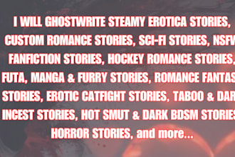 write nsfw fanfiction futa manga hockey catfight taboo incest bsdm romance story