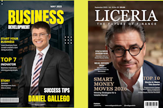 design professional magazine cover for business
