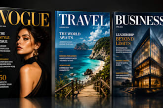 design professional magazine cover for business