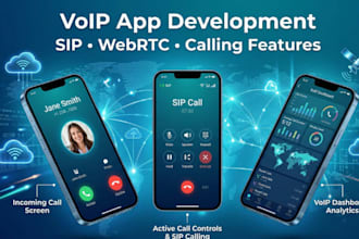 develop mobile apps, voip softphone app, sip calling telecom features