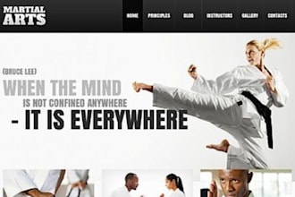 build squarespace martial art website judo kickboxing site taekwondo website