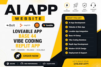 build lovable dev app , lovable ai website saas mvp or web app with supabase