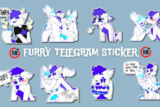 draw furry telegram sticker discord sticker furry animated telegram