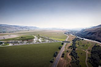 enlarge 3durban environment,landscape integration,coffee house,green roof render