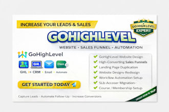 copy gohighlevel website ghl landing page funnel SMS automation API integration