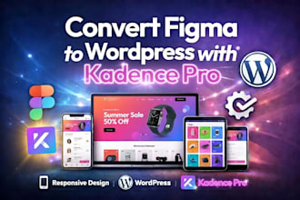 convert clone psd, figma, wix to wordpress using kadence pro