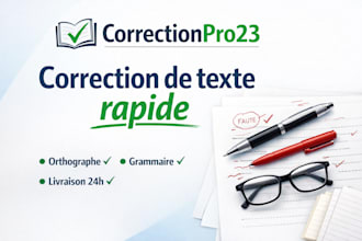 proofread and correct french text