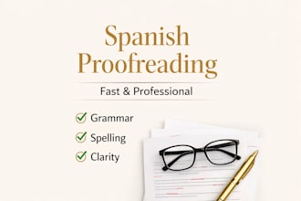 proofread and edit your spanish text professionally