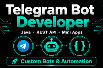 build a custom telegram bot with python or java backend