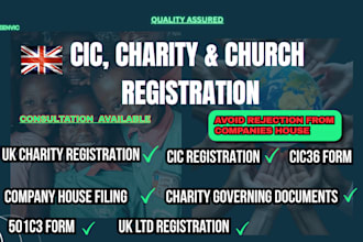perform cic registration with companies house charity commission uk charity cic