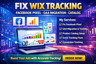 fix wix facebook pixel integration google analytics 4 ga4 migration catalog