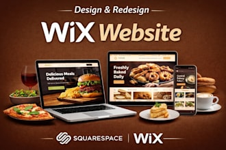 design wix restaurant website, redesign cafe, bar, and bakery website
