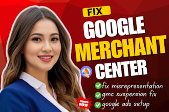 fix google merchant center suspension, misrepresentation and feed errors