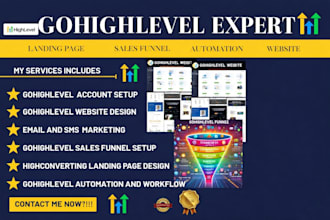 be your gohighlevel expert for website transfer ghl sales funnel automation quiz