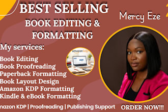 book editing, book proofreading, amazon kdp formatting, kdp publishing paperback