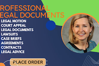 draft court documents, legal motions, complaints, affidavits and legal pleading