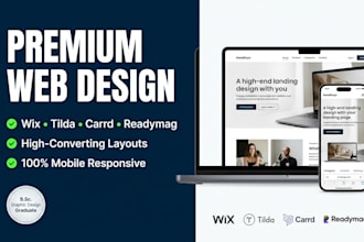 design a high converting wix, tilda, or carrd website