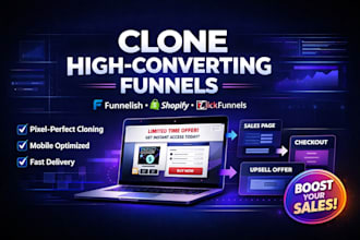 clone advertorial and sales page on funnelish in 24 hours