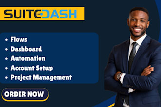 set up suitedash CRM, client portal and  project management