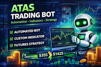 develop atas trading bot, custom indicator and automated future trading strategy