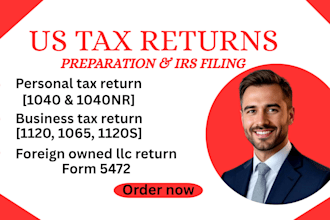 prepare and efile US tax returns for llc corporation and individuals