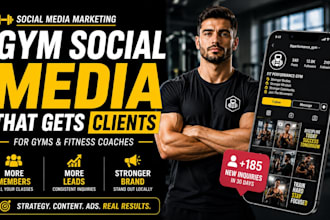 be your social media manager for gym, fitness brand, sport and personal trainer