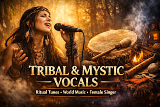 be tribal song, mystic vocals, ritual tune, world music, female tribe vocal