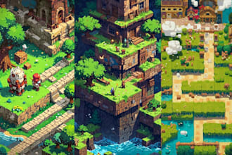 do pixel art character, 1bit pixel environment, game asset, pixel animation