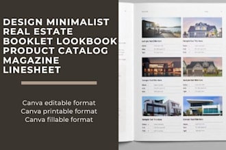 design minimalist real estate booklet lookbook product catalog magazine