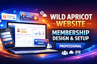 design and develop a professional wild apricot membership website