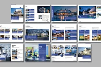 design real estate property sales, marketing material, booklet, brochure,catalog