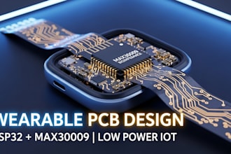 design iot wearable pcb, low power embedded electronics using max30009 and esp32