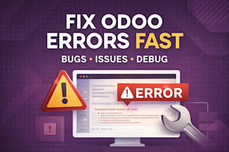 fix odoo bugs, errors and issues quickly and professionally
