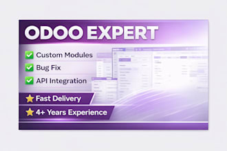 be your odoo developer for customization, bug fixing and modules