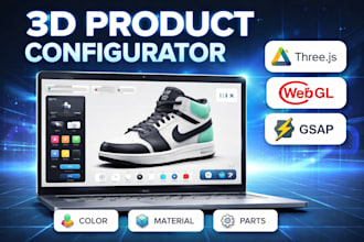 build 3d product configurator using threejs webgl  gsap javascript