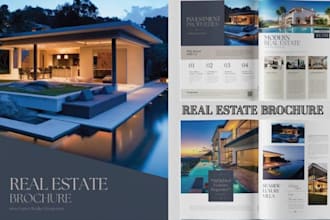 design investor real estate tri fold, investment portfolio booklet