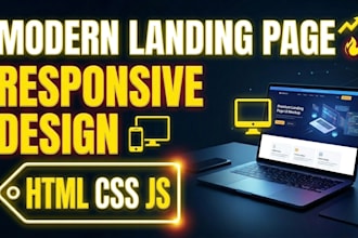 create high converting landing page HTML CSS js