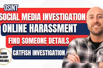 do social media investigation people search investigation for online harassment