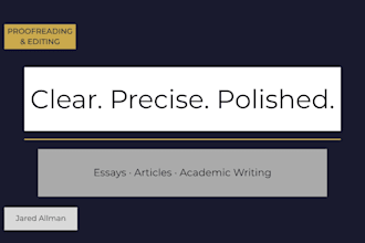 proofread and edit your philosophy essay, article or academic writing