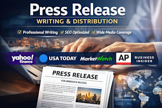 do press release writing PR distribution submit PR, PR promotion yahoo finance