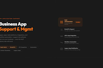 support and manage your business applications and software
